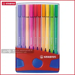 ماژیک حرفه ای  ۲۰ رنگ استابیلو با جامدادی رومیزی طرح جدیدStabilo® pen 68 Color Parade Pen Set