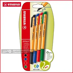 ماژیک مخصوص نوشتن استابیلو سری گرین پوینت چهار عددی STABILO green point Pen pack of 4