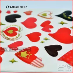 استیکر لاتک طرح قلب