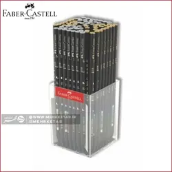 مداد تحریر چوب مشکی طرح دار فابر کاستل Faber castell Black wood pencil