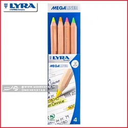 هایلایتر مدادی فلورسنت لیرا تک رنگ    Lyra MegaLiner 4 Colors