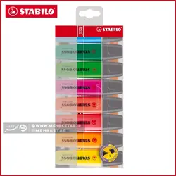 هایلایتر باس استابیلو بسته هشت  عددی STABILO BOSS ORIGINAL pack of 8