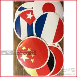 استیکر لاتک طرح پرچم گرد