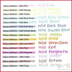 هایلایتر پاستلی دوسر زبرا Zebra , Thick &amp; Fine  Mildliner
