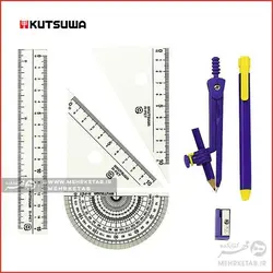 ست پرگار مهندسی کوتساوا Ruler set AP010 Kutsuwa Cased
