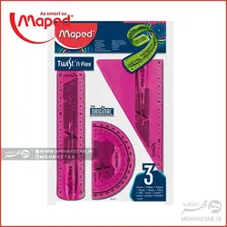 ست خط کش و گونیا و نقاله انعطاف پذیر مپد Maped Twist'n Flex 3PCS