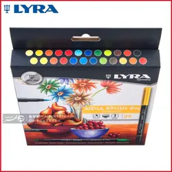 ماژیک رنگ آمیزی براش دو سر لیرا 24 رنگ   LYRA professional brush marker