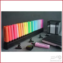 هایلایتر باس استابیلو بسته بیست و سه عددی STABILO BOSS Original Highlighter Set, 50th Anniversary Desk Set, 23-Colors, pastel & neon