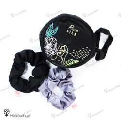 پک اسکرانچی ابریشم خالص دو عددی دو رنگ پیورسیلک Puresilk - آباناشاپ