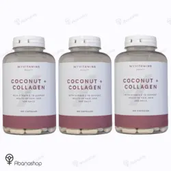 پک 3 تایی کوکونات کلاژن 180 تایی مای ویتامینز coconut collagen myvitamins