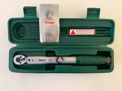 ترکمتر جغجغه ای 3/8 درایو 5_25 نیوتن  بدنه فلزی هنس تایوان دارای برگه کالیبره