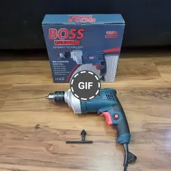 دریل ۱۳ نیم تنه فلزی 1000 وات باس مدل Bs-302