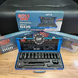 جعبه بکس ۱۶ عددی پایه بلند صنعتی فشار قوی باس مدل bs16