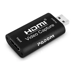 کارت کپچر Padom HDMI Capture Card USB 2.0 Audio Video Capture Converter