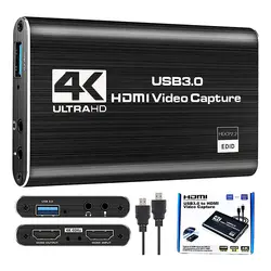 کارت کپچر USB3.0 Capture Cards 1080p60 fps 4K HDMI Game Video Card