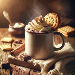 هات چاکلت بیسکوییت | قهوه آرام