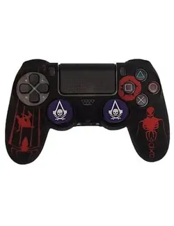 روکش دسته PS4 طرح اسپایدرمن مشکی با آنالوگ