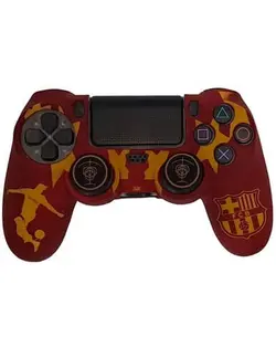 روکش دسته PS4 طرح بارسا قرمز با آنالوگ