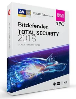 آنتی ویروس اورجینال Bitdefender Total Security 2018 3PC 1Year