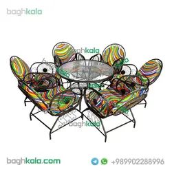 مبلمان ویلایی فرفورژه اطلسی