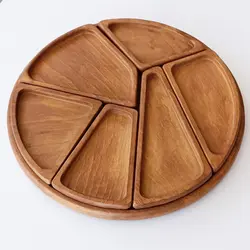 ظرف سرو چوبی با سینی BamahaWood مدلXSR 9111