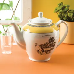 قوری چینی زرین ایران مدل ویلیج