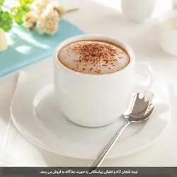 فنجان لاته 180 هتلی چینی زرین ایران مدل سفید