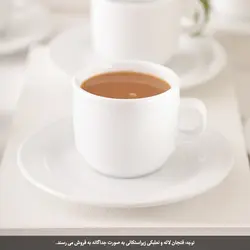 فنجان لاته 180 هتلی چینی زرین ایران مدل سفید