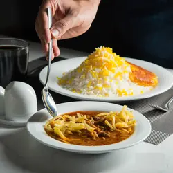 بشقاب گود خورشت خوری هتلی چینی زرین ایران مدل 23