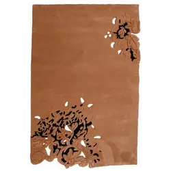 فرش بهتافت Handtufted نیمه دستبافت طرح فانتزی 2350 با الیاف پشم طبیعی سایز 150x225