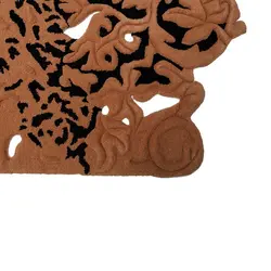 فرش بهتافت Handtufted نیمه دستبافت طرح فانتزی 2350 با الیاف پشم طبیعی سایز 150x225