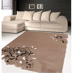 فرش بهتافت Handtufted نیمه دستبافت طرح فانتزی 2350 با الیاف پشم طبیعی سایز 150x225