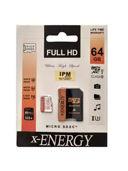 کارت حافظه Micro SD/XC64GB CL10 U3 برندX-ENERGY - سینو موبایل