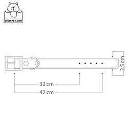 خرید قلاده گردنی سگ نیناپت طرح چرم سایز 4 مدل ساده | دیجی فورپت