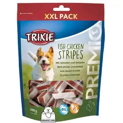تشویقی سگ Trixie استریپ مرغ و ماهی 300 گرمی | دیجی فورپت