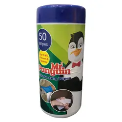 خرید دستمال مرطوب الكلی پنگوئن 50 عددی | دیجی فورپت