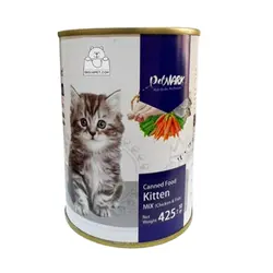 خرید کنسرو بچه گربه آدی طعم مرغ و ماهی 425 گرمی | دیجی فورپت
