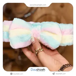 هدبند حوله ای دخترانه مدل راه راه