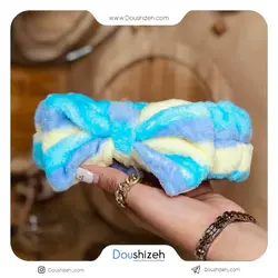 هدبند حوله ای دخترانه مدل راه راه
