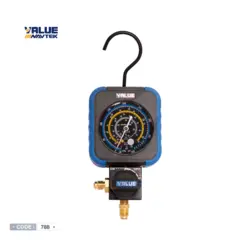 گیج تکی نیم دور کولر گازی فشار پایین VRM1-B-0404 برند VALUE