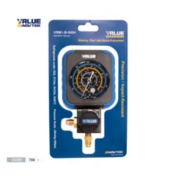 گیج تکی نیم دور کولر گازی فشار پایین VRM1-B-0404 برند VALUE