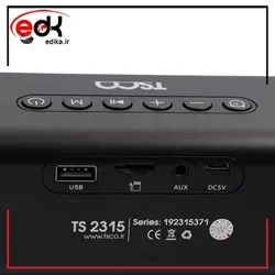 اسپیکر بلوتوثی رم و فلش خور TSCO TS 2315 (گارانتی ۱۲ ماهه)