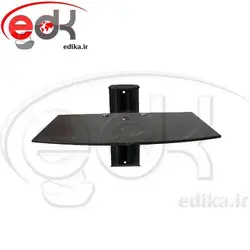 پايه ديواري رسیور و DVD تک طبقه شيشه اي