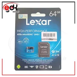 رم میکرو 64 گیگ پر سرعت مدل LEXAR سرعت 633X
