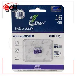 رم میکرو ۱۶ گیگ ویکومن Vicco U1 80MB/s بدون خشاب