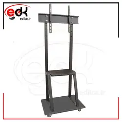پایه تلویزیون ایستاده نمایشگاهی  + دو طبقه و  چرخ دار