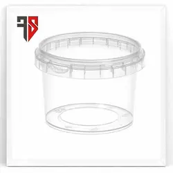 ظرف یکبار مصرف مایکروویوی گرد 610 طب با درب
