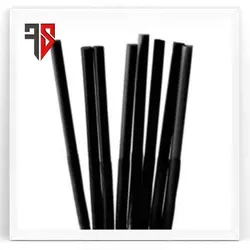 نی نوشیدنی تاشو 8 میل مشکی