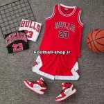 ست بچگانه بسکتبال شیکاگوبولز قرمز اریجینال| مایکل جردن