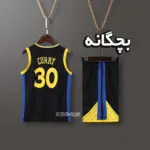 ست بچگانه بسکتبال اریجینال +A مشکی گلدن استیت| استیفن کری 30